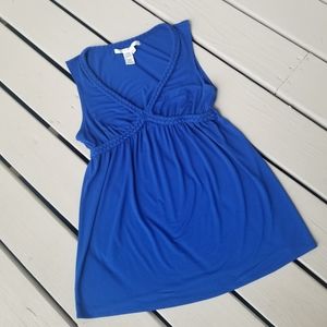 L Royal blue sleeveless tunic